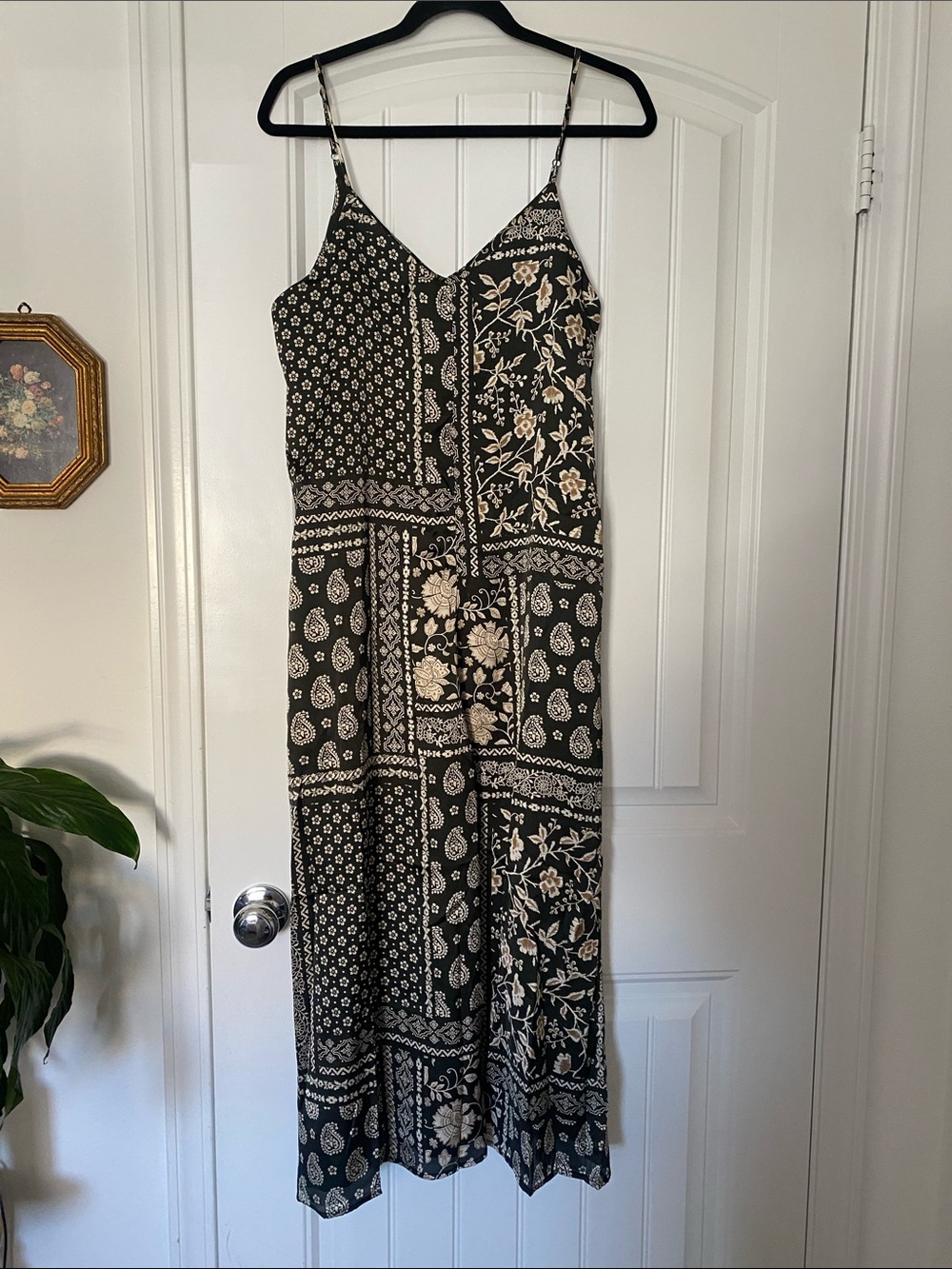Dress Forum Women’s Black Floral Patchwork Maxi Dress